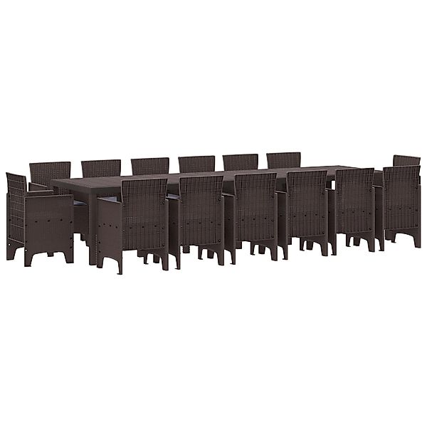 vidaXL Gartentisch 15-teilige Garten Essgruppe mit günstig online kaufen