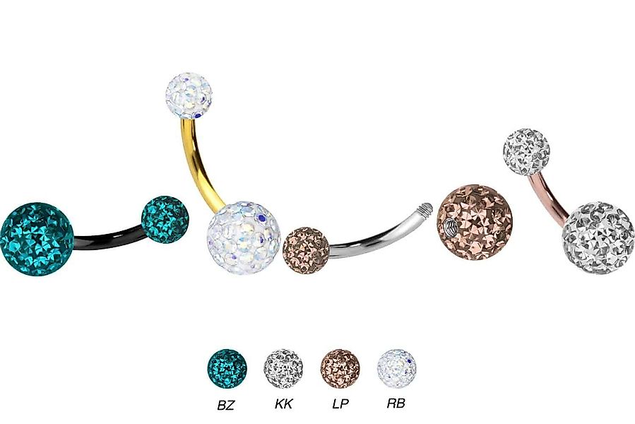 PIERCINGLINE Bauchnabelpiercing Titan Bananabell EPOXY-KUGELN (Bananabells) günstig online kaufen