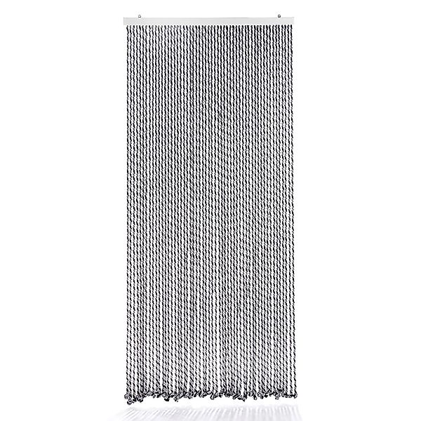 Kobolo Türvorhang Seilvorhang BLACK GREY 54 Stränge 90x200 cm günstig online kaufen