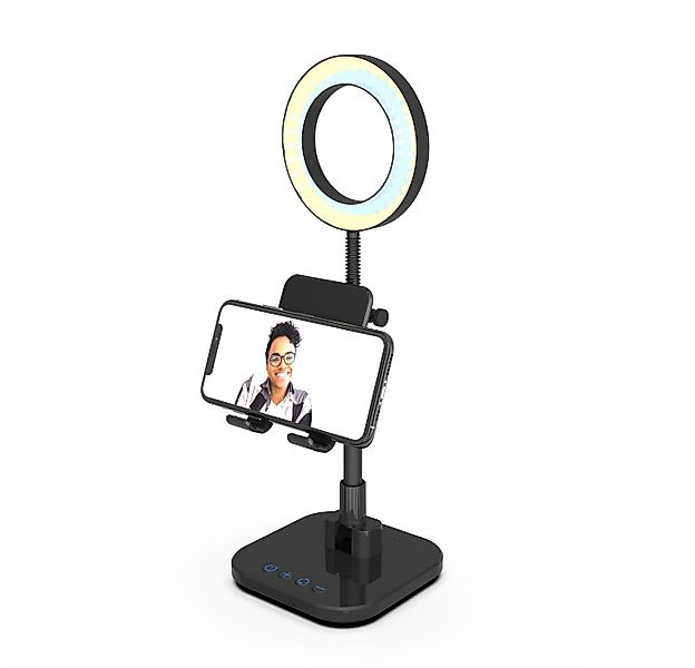 DigiPower Schreibtischlampe mit Smartphone- und Tablet-Halterung inkl. Akku günstig online kaufen