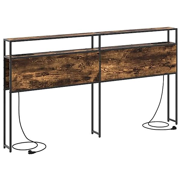 vidaXL Stauraum-Kopfteil mit Regal Räuchereiche 200 cm Holzwerkstoff 859772 günstig online kaufen