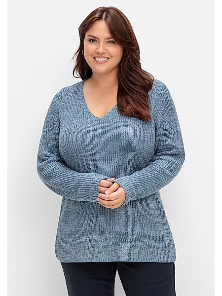 Sheego V-Ausschnitt-Pullover "Große Größen", mit Kaschmir, in leichter A-Li günstig online kaufen