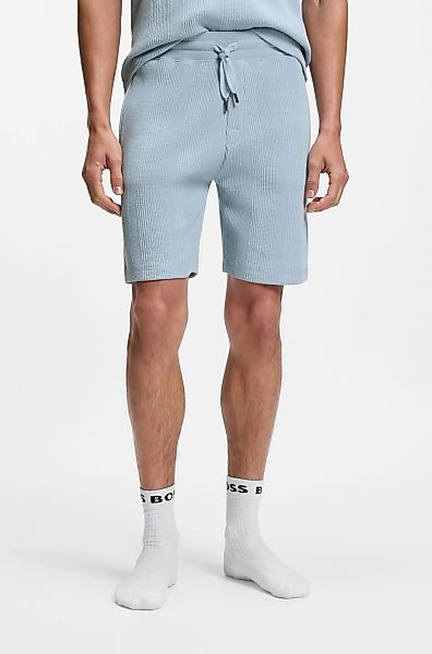 BOSS Sweatshorts "Sweatshorts Structure Sho" kurze Hose mit Strickeinsätzen günstig online kaufen