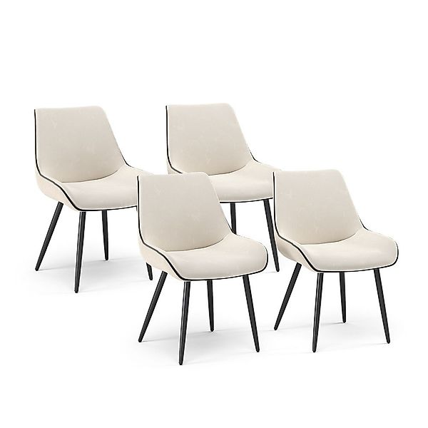 Vicco Esszimmerstuhl Eleganza, Beige, 4er Set günstig online kaufen