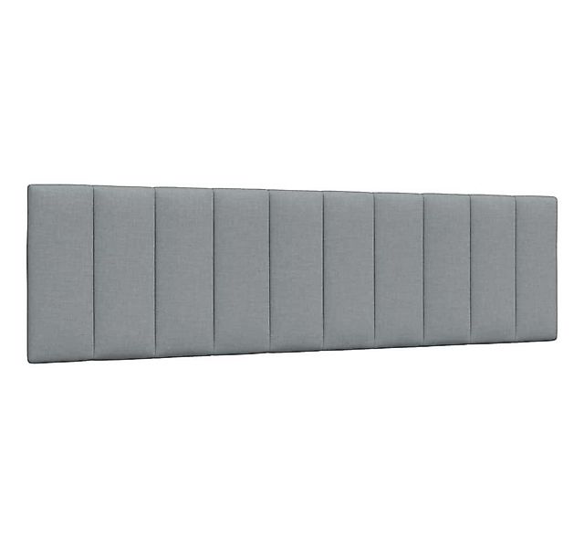 vidaXL Bett, Kopfteil-Kissen Hellgrau 180 cm Stoff günstig online kaufen