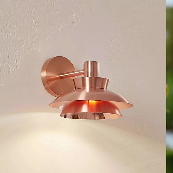 Lucande Außenwandleuchte Thais, kupferfarben, Edelstahl günstig online kaufen