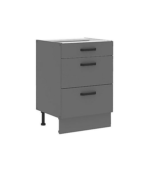 Küchen-Preisbombe Unterschrank 60 cm Küche NESSA Anthrazit Küchenzeile Küch günstig online kaufen