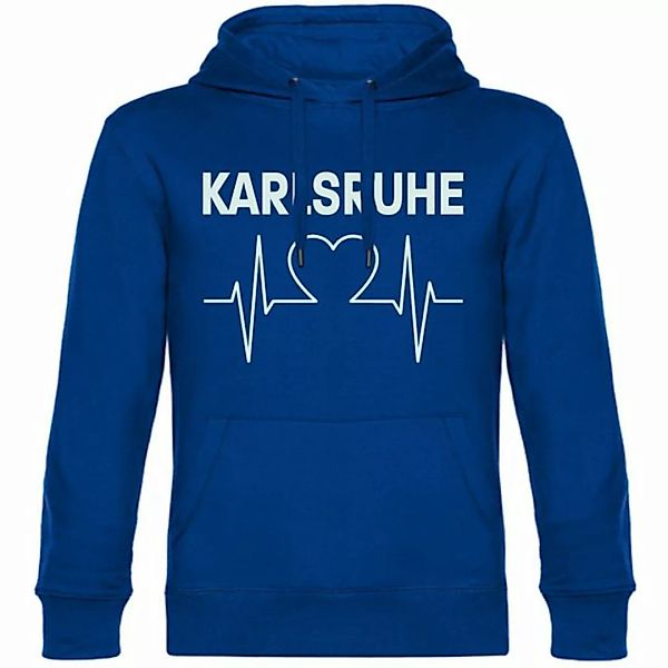 multifanshop Kapuzensweatshirt Karlsruhe - Herzschlag - Pullover günstig online kaufen
