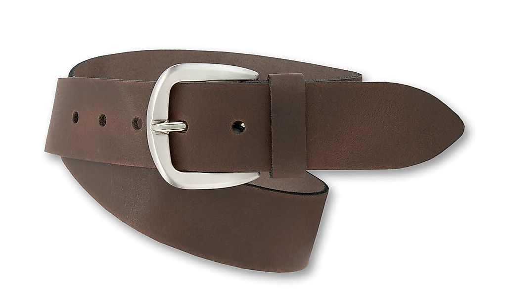 BERND GÖTZ Ledergürtel "Ledergürtel mit silberfarbener Schließe" günstig online kaufen