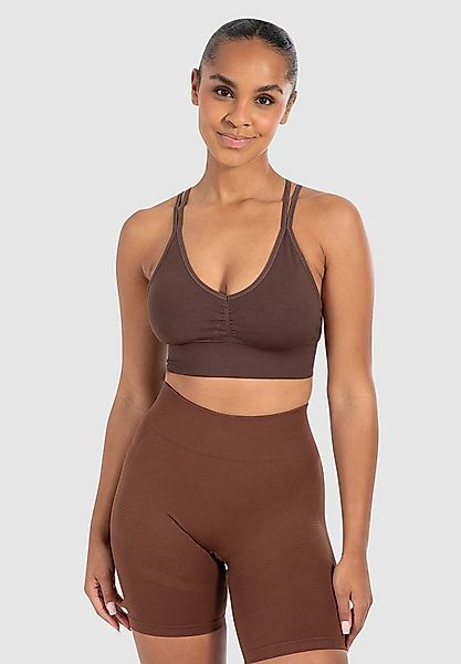 Smilodox Sport-BH Katrin, Crop Top V-Ausschnitt Fester Halt Fester Halt Yog günstig online kaufen