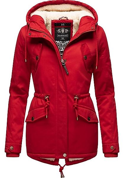 Marikoo Winterjacke Manolya stylischer Kurzmantel mit weichem Teddyfell-Fut günstig online kaufen