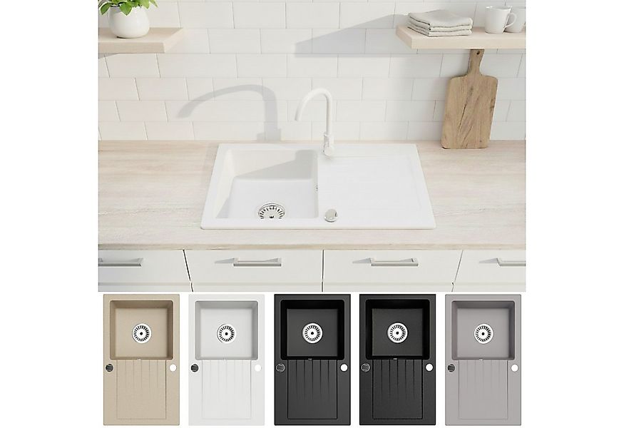 Faizee Möbel Granitspüle Granitspüle Küchenspüle Granit Siphon Einbauspüle günstig online kaufen