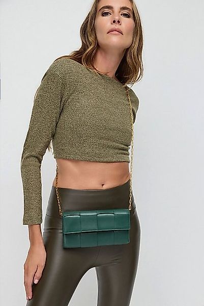 No Matter What Crop-Top Glänzendes Rückenfreies Basic Crop Top aus türkisch günstig online kaufen