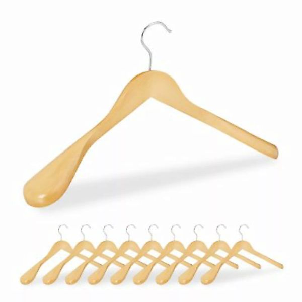 relaxdays Anzug Kleiderbügel 10er Set weiß günstig online kaufen