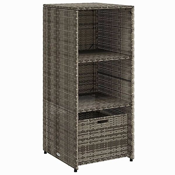 VidaXL Gartenschrank Grau 50x55x115 cm Poly Rattan günstig online kaufen