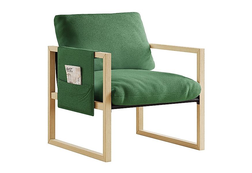 ToteBox Loungesessel Modern Loungesessel Holz Lambswool für Wohnzimmer Schl günstig online kaufen