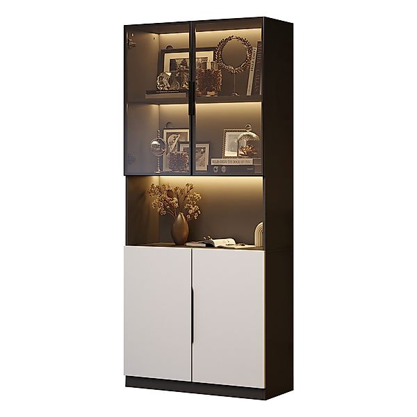OKWISH Vitrine mit verstellbare Trennwand (Bücherregal günstig online kaufen