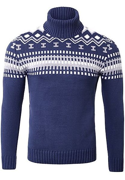 Reslad Strickpullover Reslad Rollkragenpullover Herren Grobstrick Norweger günstig online kaufen