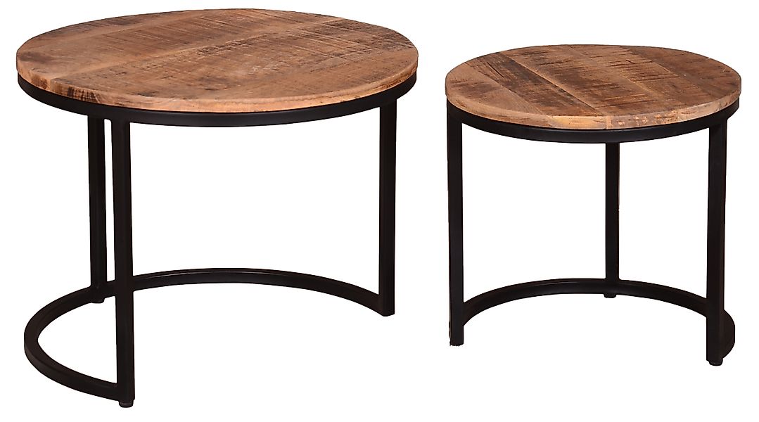 Wohnzimmer Set Aliano blau & Beistelltisch Fermo 2er Set günstig online kaufen