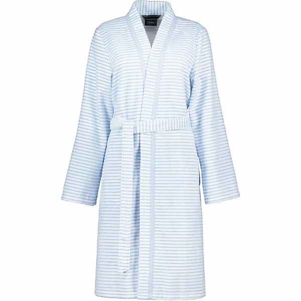 Cawö - Damen Bademantel Kurz Kimono 1214 - Farbe: mittelblau - 11 günstig online kaufen
