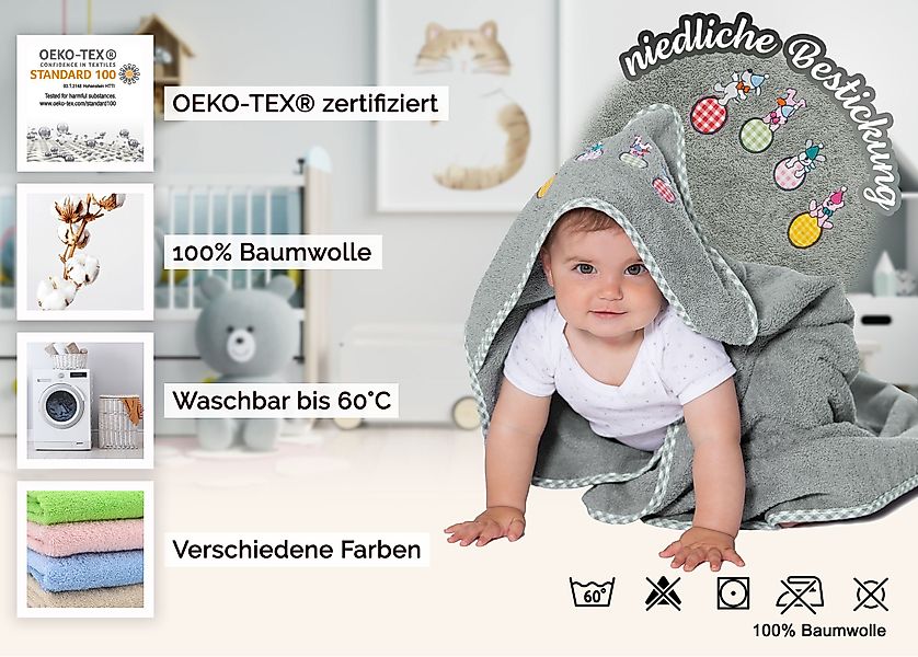 ZOLLNER Kapuzenhandtuch, Walkfrottee (1-St), 100 x günstig online kaufen