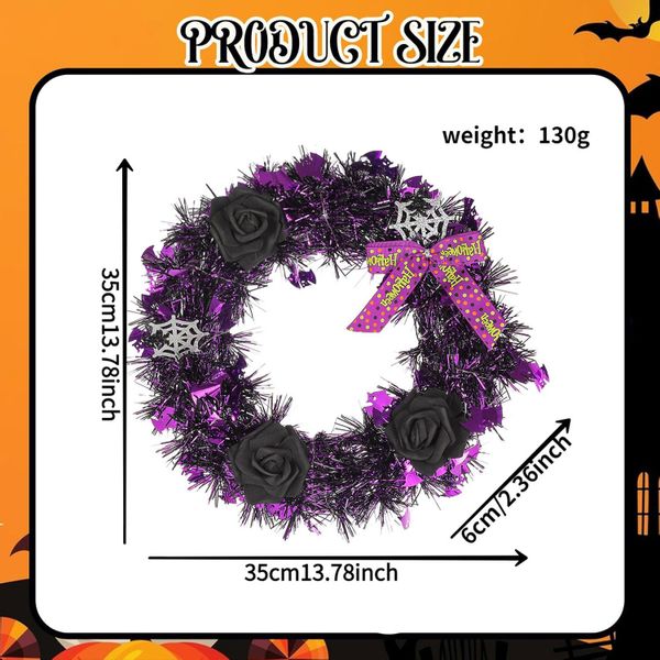 Kunstkranz Halloween Gothic Totenkopf Rosenkranz, Halloween günstig online kaufen