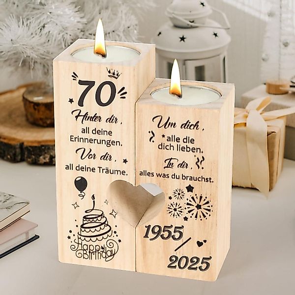 LuxusKollektion Kerzenständer Deko 70 Geburtstag Kerzenständer günstig online kaufen