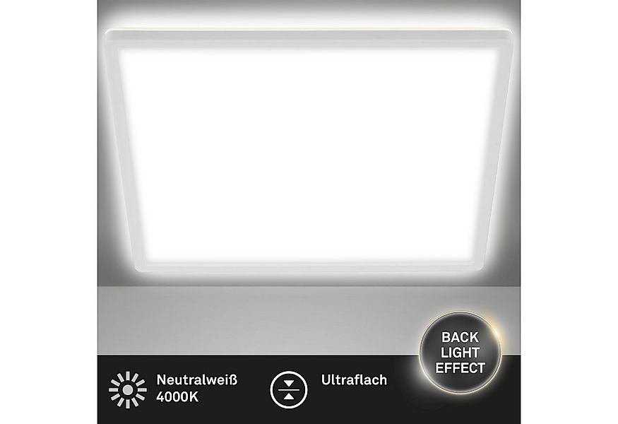 Briloner Leuchten LED Deckenleuchte Deckenlampe Panel Backlight-Effekt SLIM günstig online kaufen