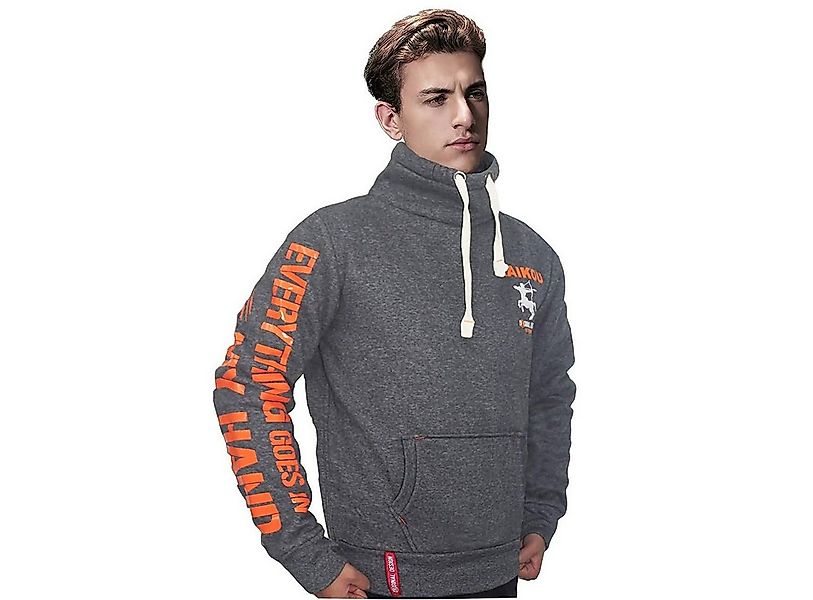 M-Diamant Hoodie Pullover Winterjacke Sweatjacke mit Schalkragen Rückenprin günstig online kaufen