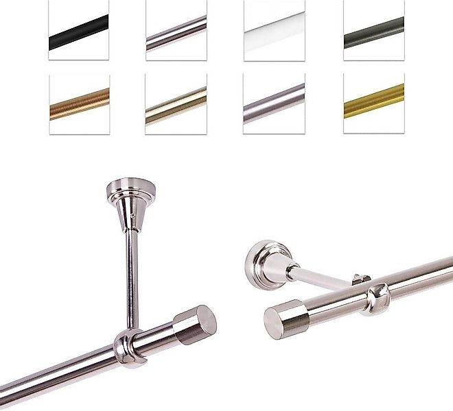 MDEKOR Gardinenstange Vorhangstange 19mm, 1-läufig, kürzbar, günstig online kaufen