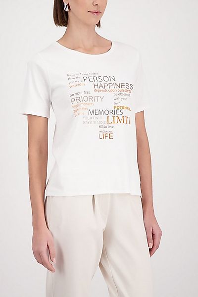 Monari T-Shirt Rundhalsausschnitt, Regular Fit, Strasssteine günstig online kaufen