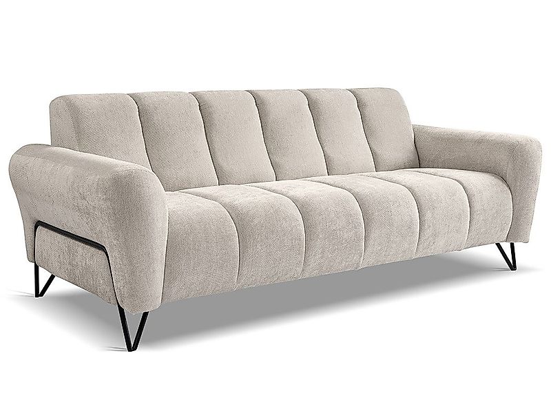 Beautysofa Sofa mit Metallbeine in schwarzer günstig online kaufen