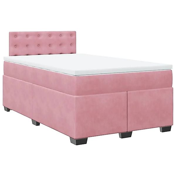 vidaXL Boxspringbett mit Matratze Rosa 120x190 cm Samt 3286275 günstig online kaufen