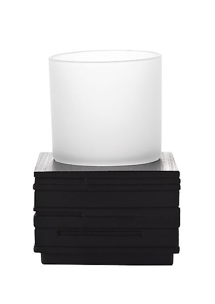 Ridder Badaccessoire-Set Aufbewahrungsbecher Brick schwarz günstig online kaufen
