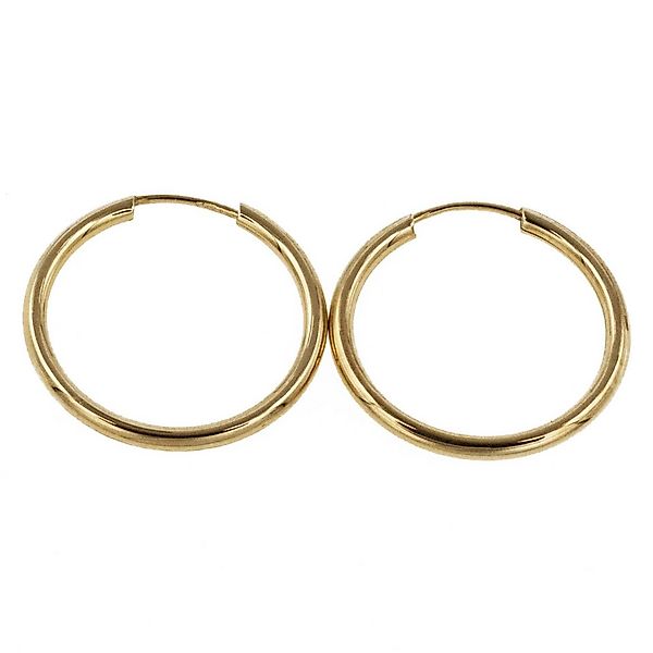 Bella Carina Paar Creolen Runde Creolen 1,8 mm 585 Gold 14 Karat günstig online kaufen