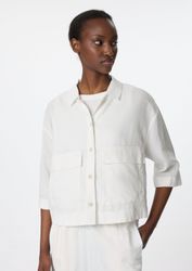 comma Funktionsjacke Indoor-Jacke Kurze Leinemix-Hemdjacke mit günstig online kaufen