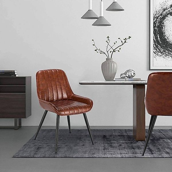 EUGAD Esszimmerstuhl (4 St), Retro, Sitzfläche günstig online kaufen