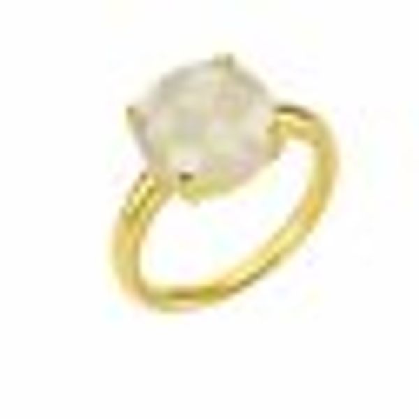 Ring 925 Silber vergoldet mit Mondstein günstig online kaufen