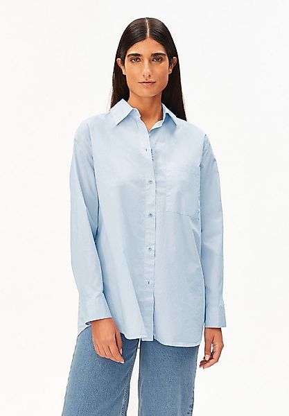 Armedangels Hemdbluse MAALGAA Bluse aus Bio-Baumwolle (1-tlg) Rundhalsaussc günstig online kaufen