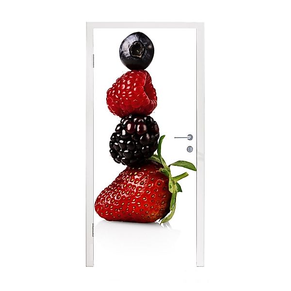 MuchoWow Türtapete Obst - Rot - günstig online kaufen