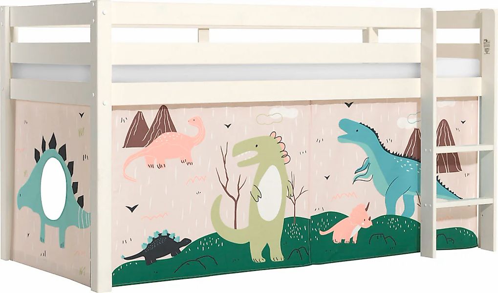 Vipack Spielbett "Pino, Kiefer massiv, mit Rolllattenrost u. Textil-Set, Ma günstig online kaufen
