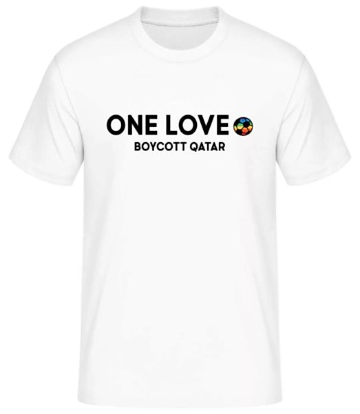 One Love Boycott Qatar · Männer Basic T-Shirt günstig online kaufen