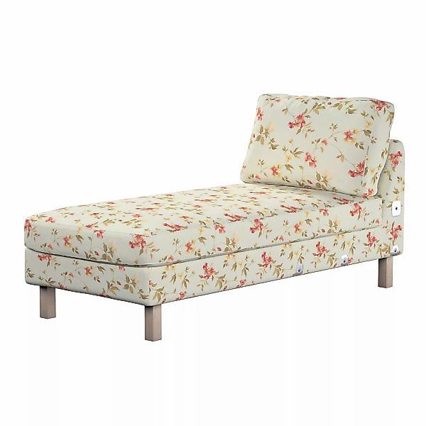 Bezug für Karlstad Recamiere Zustellsofa, kurz, blau-rosa, Bezug für Karlst günstig online kaufen