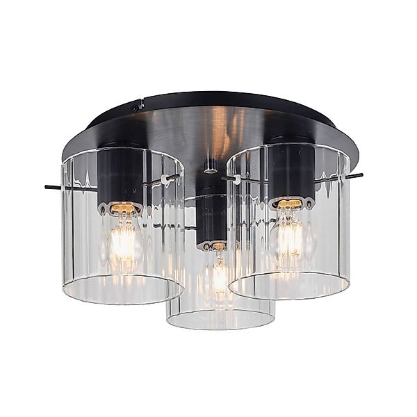 Lucande Deckenlampe Eirian 10019959 Modern in Transparent aus Metall 3-flam günstig online kaufen