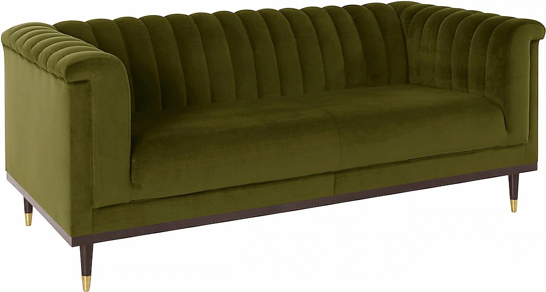 Home affaire 2-Sitzer "Chamby" mit Holzrahmen unten und Steppung im Lehnenb günstig online kaufen