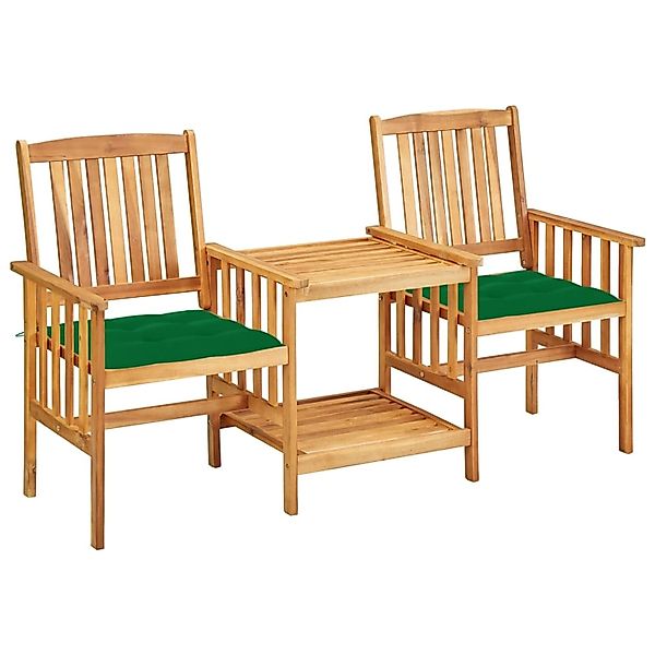 vidaXL Gartenstühle mit Teetisch und Kissen Akazie Massivholz 3061295 günstig online kaufen