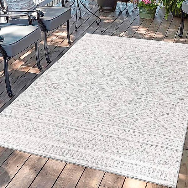 Carpet City Outdoorteppich "PALM 3522" rechteckig 5 mm Höhe Läufer, Wetterf günstig online kaufen