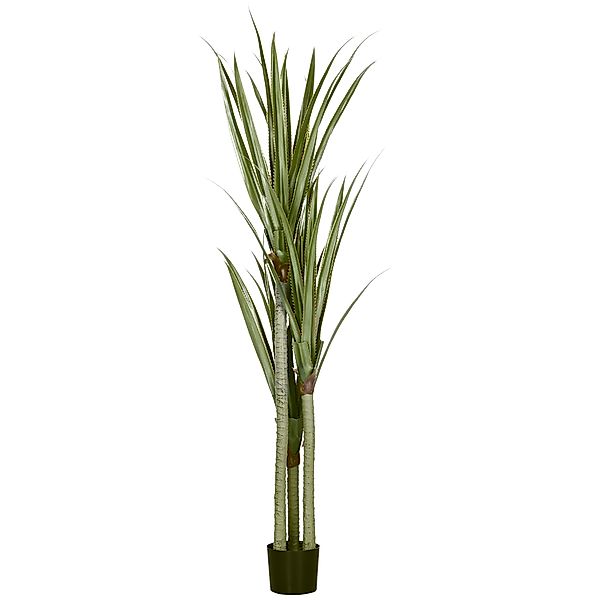 HOMCOM Künstliche Yucca groß 190cm Kunstpflanze, Plastik Künstliche Pflanze günstig online kaufen