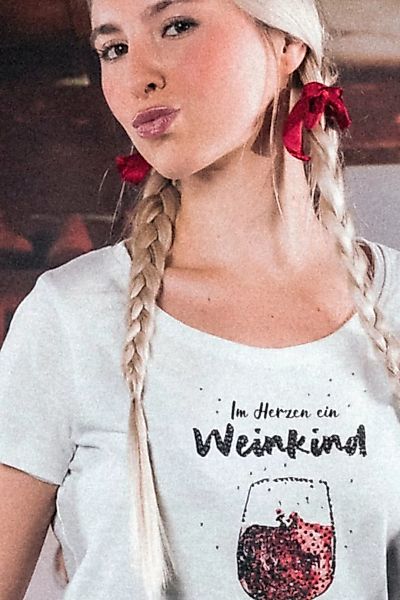 Hangowear Trachtenshirt Trachtenshirt Damen - WEINKIND - weiß günstig online kaufen