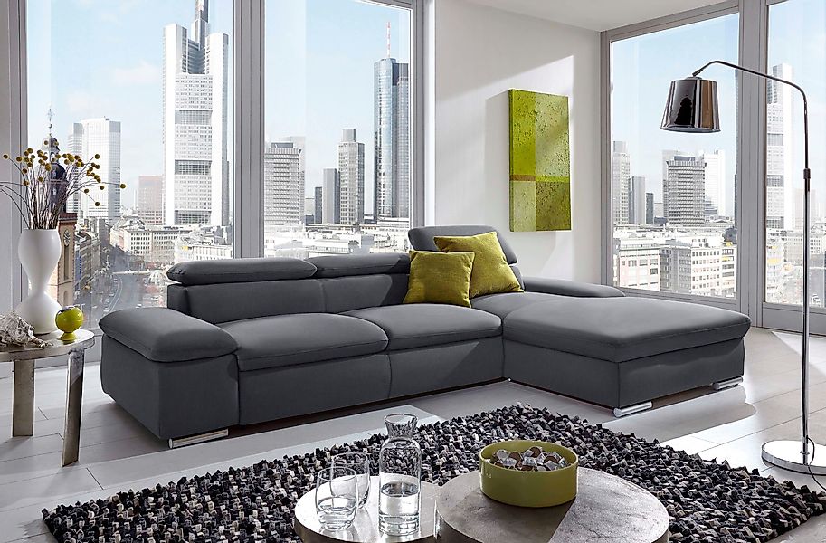 sit&more Ecksofa "Valantine L-Form, B: 286 cm", mit Arm- & Kopfteilverstell günstig online kaufen